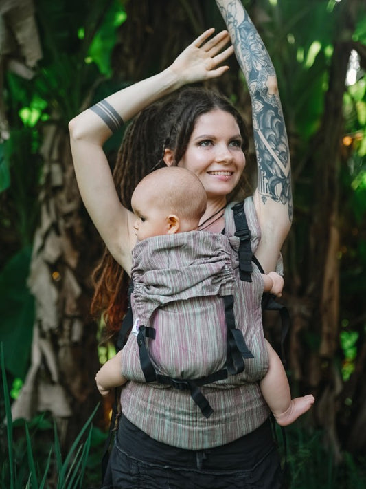 Fern Green Yoga Baby Carrier - Khadi Collection - Almitra Tattva