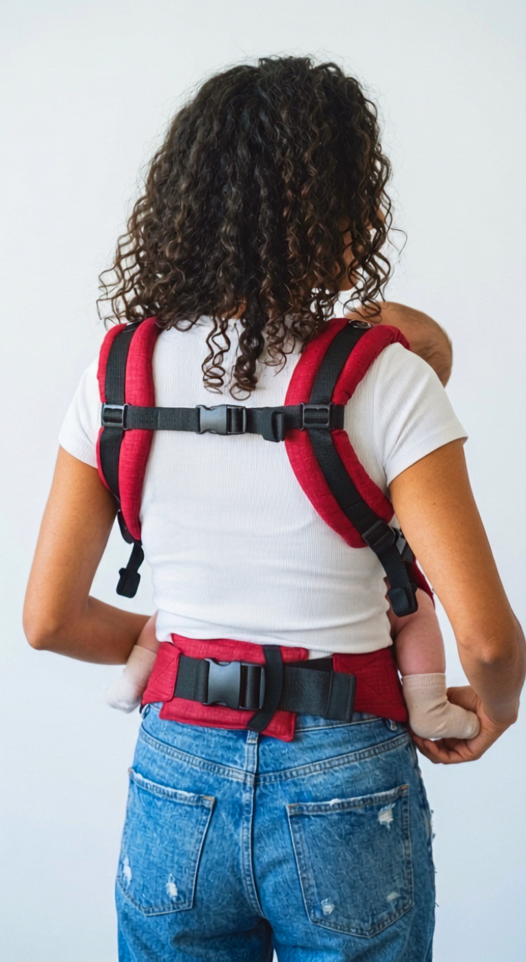 Back view of Aruna Yoga Baby Carrier
